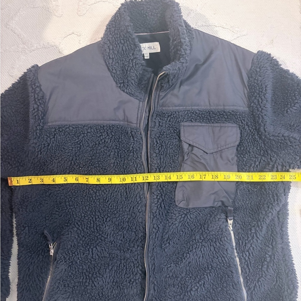 New Alex Mill fleece lined Sherpa field jacket in navy blue sz XL - Picture 7 of 14
